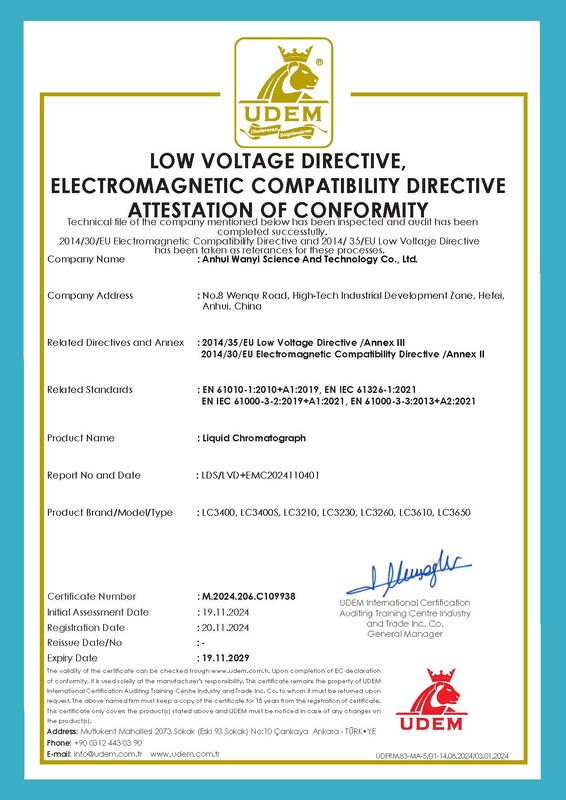 Gradient Mode Binary 4-way Solvent Liquid Chromatograph Sampling Volume Range 0.1-20.0μL Optional 50μL Analytical Solution